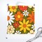 Retro Groovy Botanical Vintage Style Orange Yellow Flowers Green Custom Printed Fabric by Spoonflower Various Fabrics by the Yard or Fat Quarter
